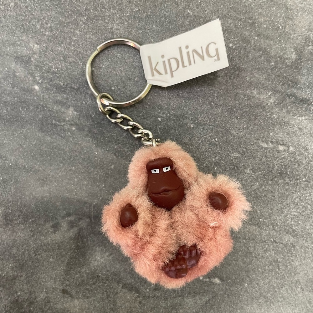 New Kipling Beige Baby Monkey Mini Keychain Bag Clip Monkeyclip XS